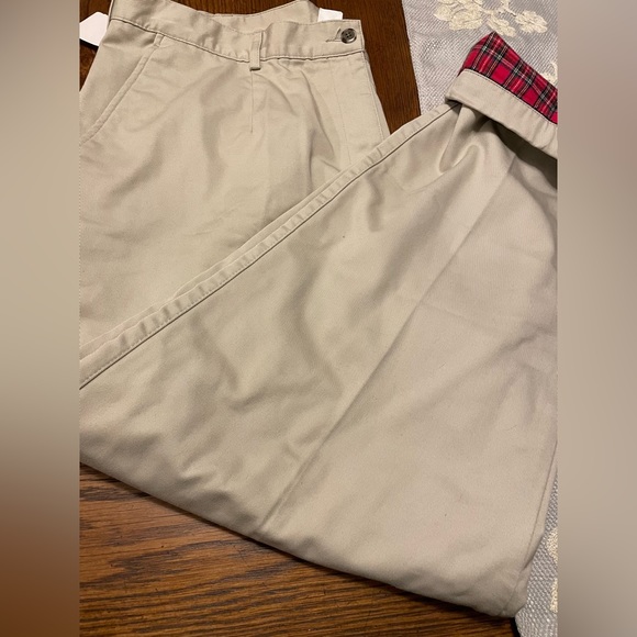 L.L. Bean Flannel Lined Khakis Sz 20 Petite NWT - Picture 2 of 4